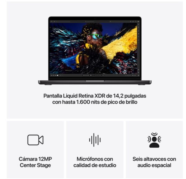 MacBook Pro 14,2″ Chip M4 Max 36GB 1TB Negro espacial - Imagen 4