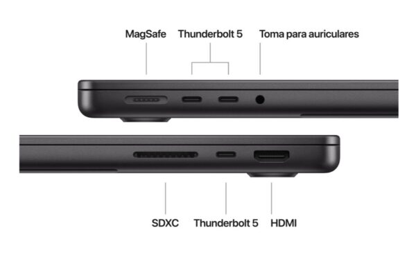 MacBook Pro 14,2″ Chip M4 16GB 1TB Negro espacial - Imagen 2